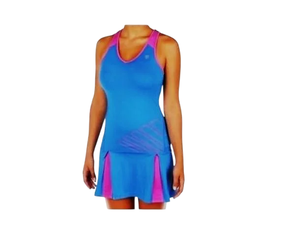 Платье женское K-Swiss Womens Big short split dress S Blue/Pink (190059-436)