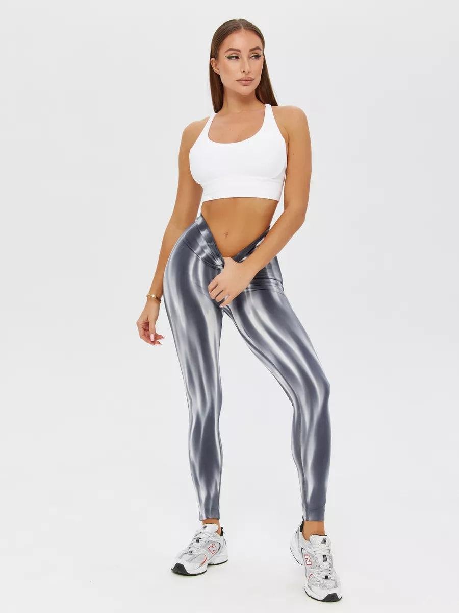 Лосини спортивні Push Up жіночі для тренувань неонові з ефектом Push Up з високою талією S Сірий (70034S) - фото 8 Лосини спортивні Push Up жіночі для тренувань неонові з ефектом Push Up з високою талією S Сірий (70034S) - фото 8