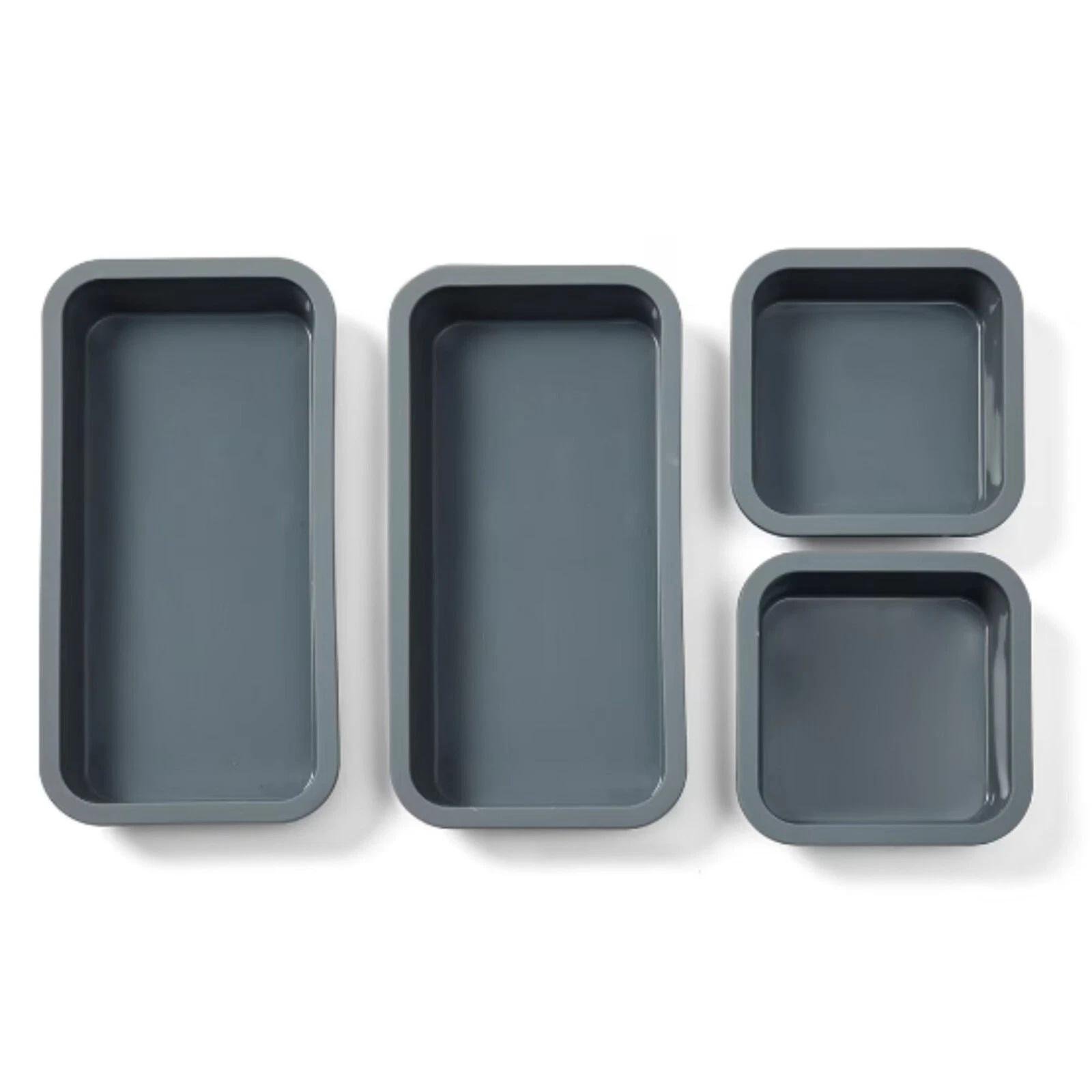 Набор силиконовых форм-разделителей LET'S RESIN антипригарные для духовки и морозилки 4 шт. Серый - фото 8