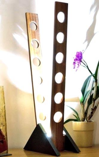 Светильник настольный из дерева Чалмет Капучино/Венге (НСС-00680912)