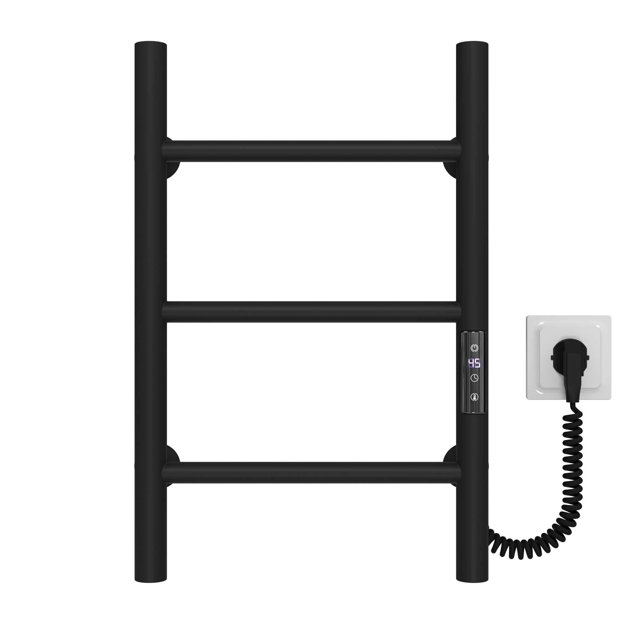 Рушникосушарка електрична Deffi Оріон П3 JD03 праве підключення нержавіюча сталь 300х500 мм Чорний (C.OR.50.30.3.E.B.R.1)