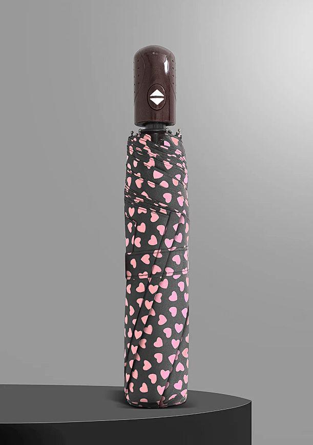 Зонтик складной автомат Hearts 8 спиц купол 110 см Brown (30259) - фото 4 Зонтик складной автомат Hearts 8 спиц купол 110 см Brown (30259) - фото 4