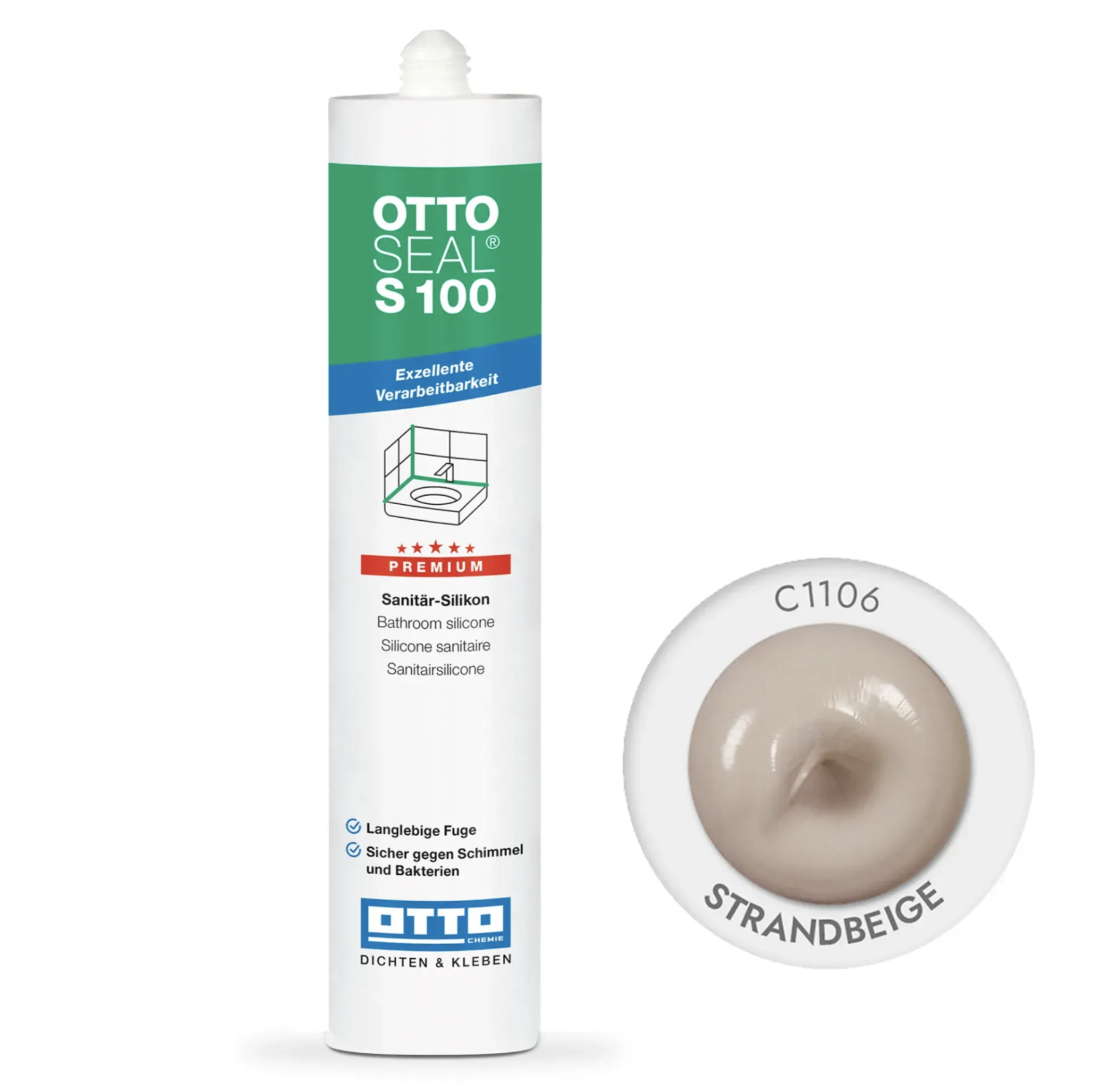 Герметик силіконовий OTTOSEAL S100 C1106 Бежевий (S100C1106)