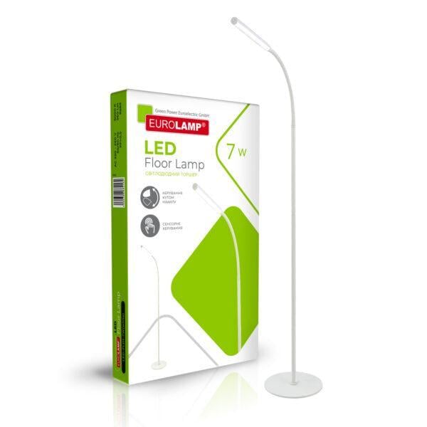 Торшер для підлоги LED Eurolamp N1 7 Вт 5000K dimmable Білий (24413178)