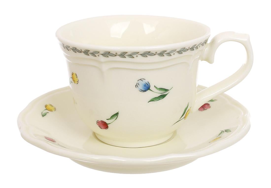 Чашка с блюдцем порцеляновые 250 мл (159-007)