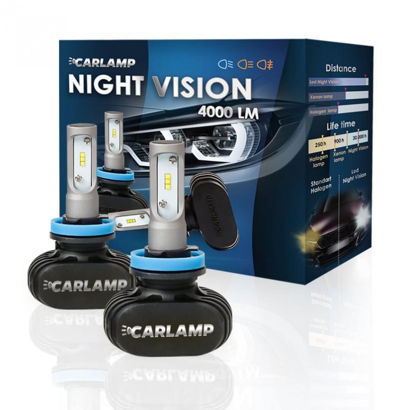 Лампи світлодіодні Carlamp H11 Night Vision 4000 Lm 6000K (NVH11)