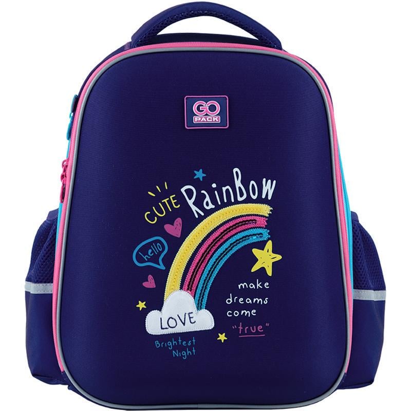 Рюкзак шкільний GoPack Education Cute Rainbow 38x28x13 см 15 л Синій (GO24-165M-1)