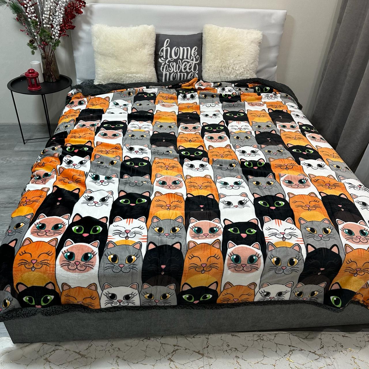 Плед-покрывало двустороннее с рисунком 150х210 см Серый (PL-1.5-6) - фото 5 Плед-покрывало двустороннее с рисунком 150х210 см Серый (PL-1.5-6) - фото 5