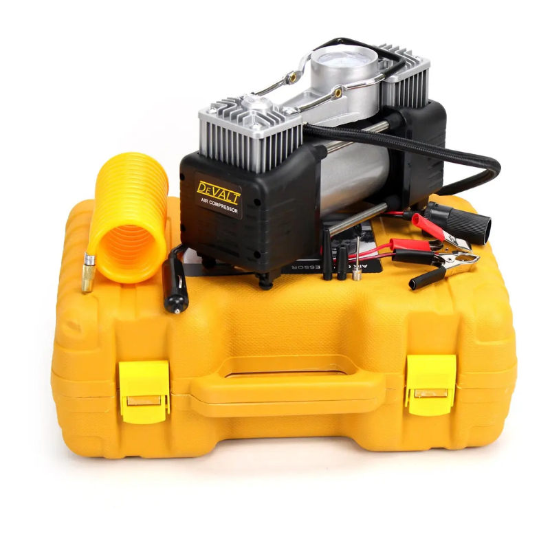 Компрессор автомобильный однопоршневой с набором инструментов 72 л/мин 12 В 30 А (2633049616)