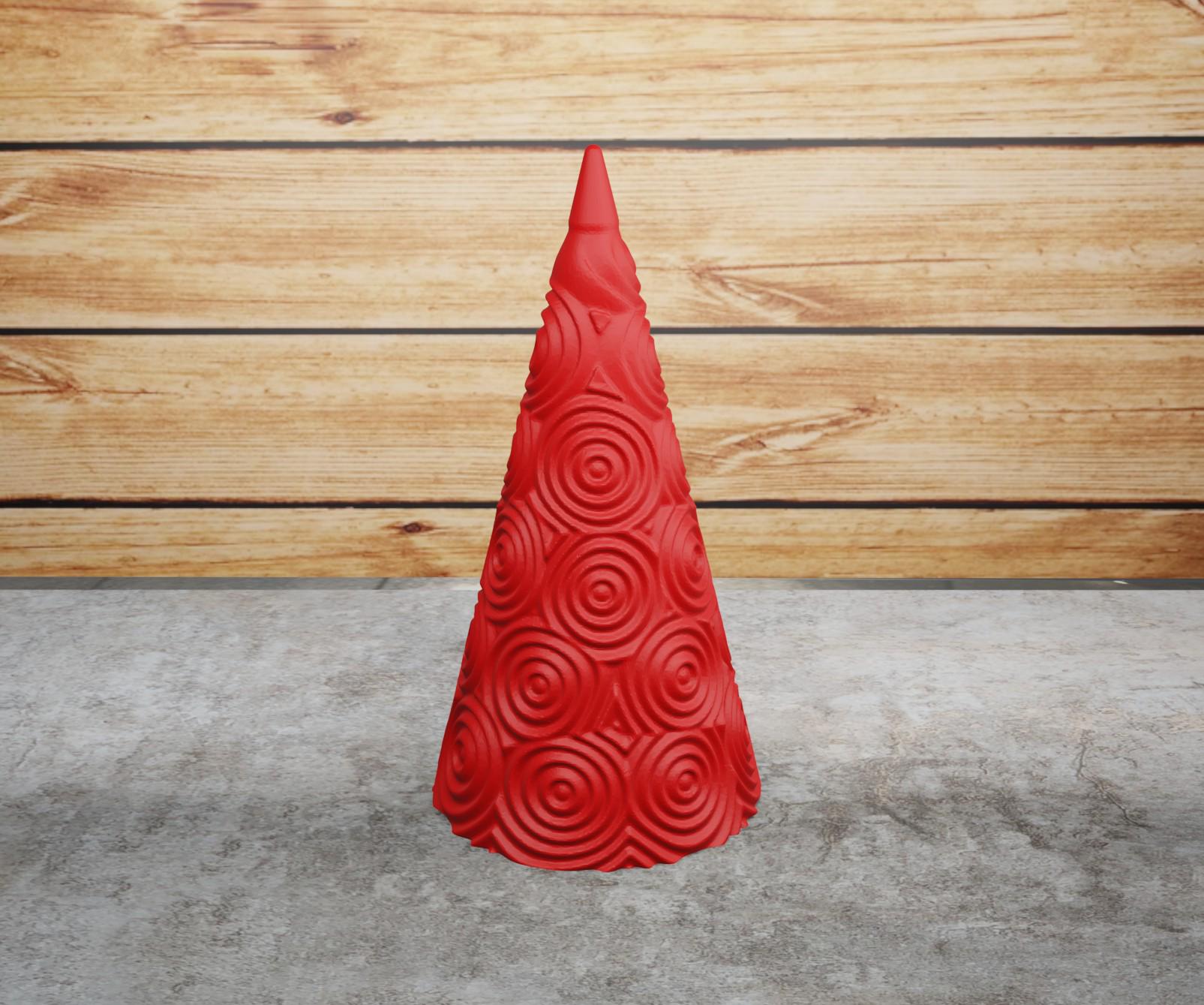 Фігурка ялинка Конус 10х5 см Червоний (12010160106)