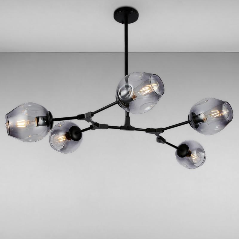 Люстра-молекула подвесная Light House LS-15226-5 Черный (10518)