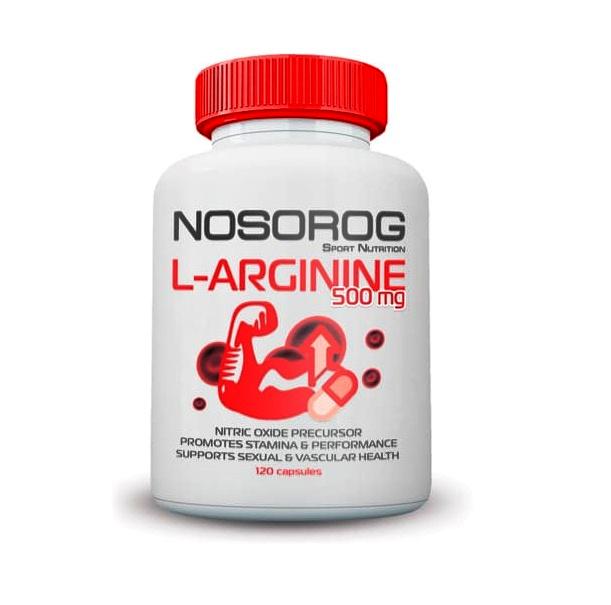 Аргінін для спорту Nosorog Nutrition L-Arginine 500 mg 120 Caps