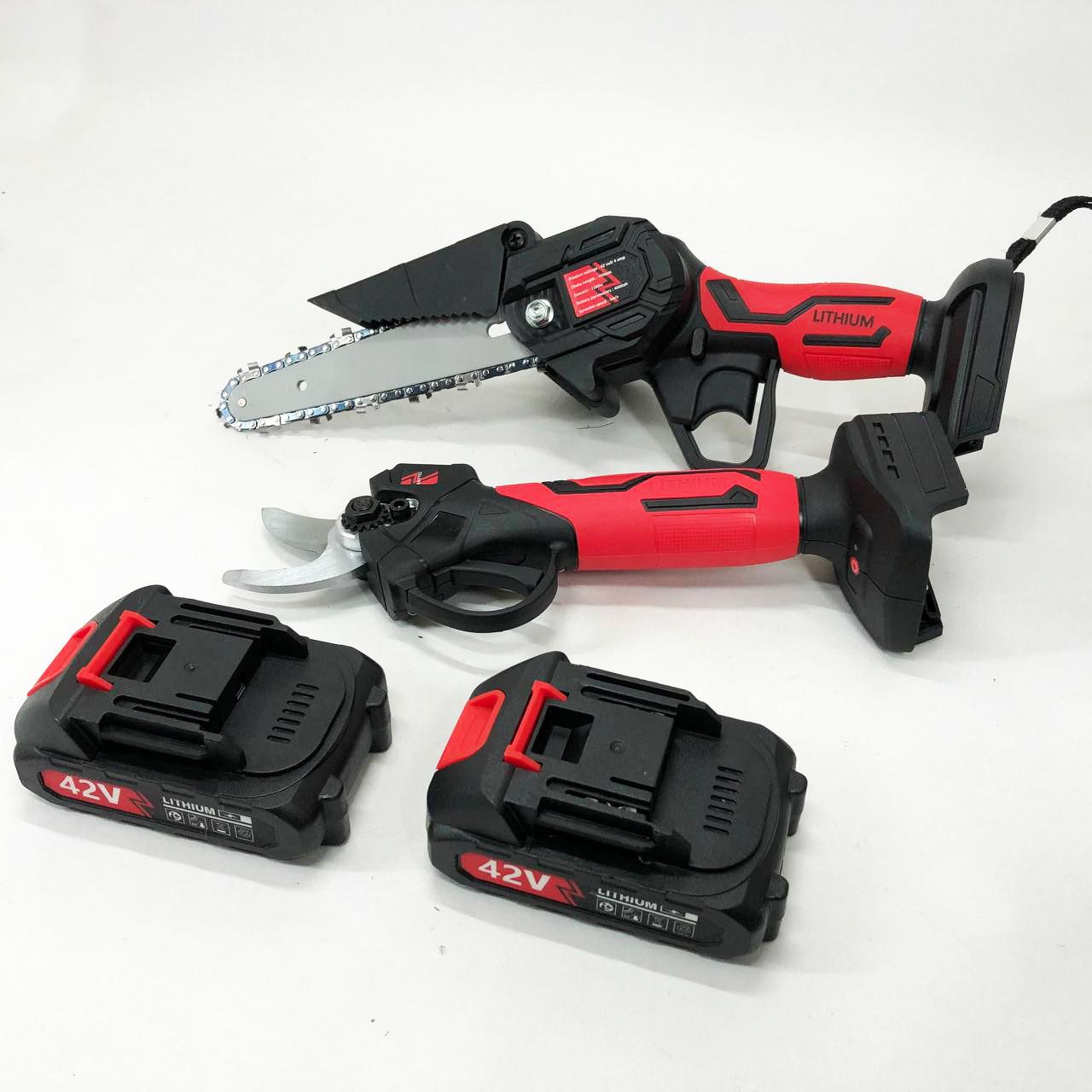 Набор KRAFFTEC секатор аккумуляторный/мини-пилка цепная в кейсе с JS-574 2 АКБ (2397859848) - фото 2 Набор KRAFFTEC секатор аккумуляторный/мини-пилка цепная в кейсе с JS-574 2 АКБ (2397859848) - фото 2