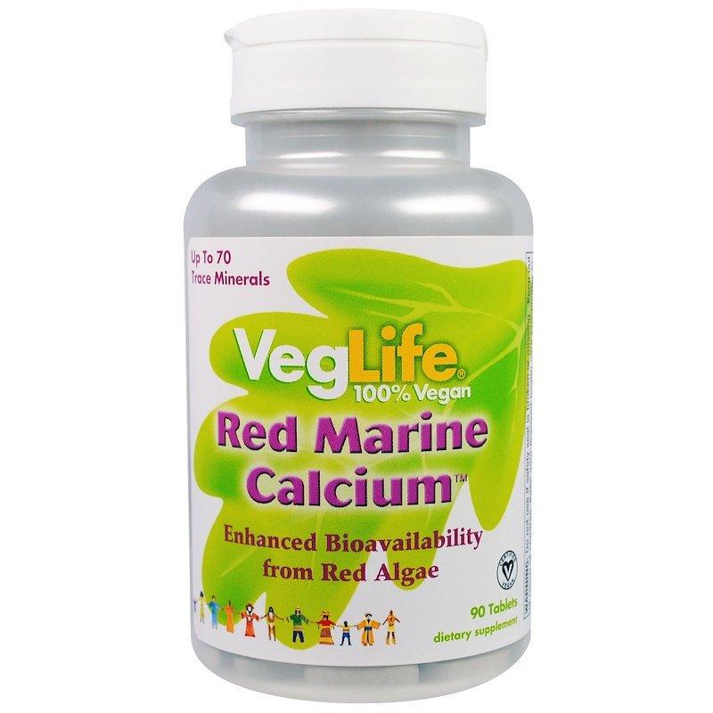 Кальцій з червоних водоростей VegLife Red Marine Calcium 90 таблеток