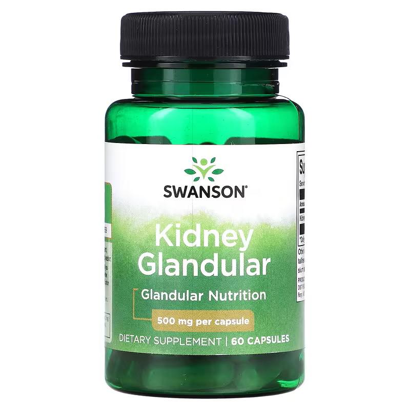 Витамины Swanson Kidney Glandular 500 мг 60 капсул