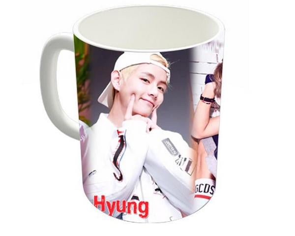 Чашка Бтс BTS Ким Техен Белый (z0609)
