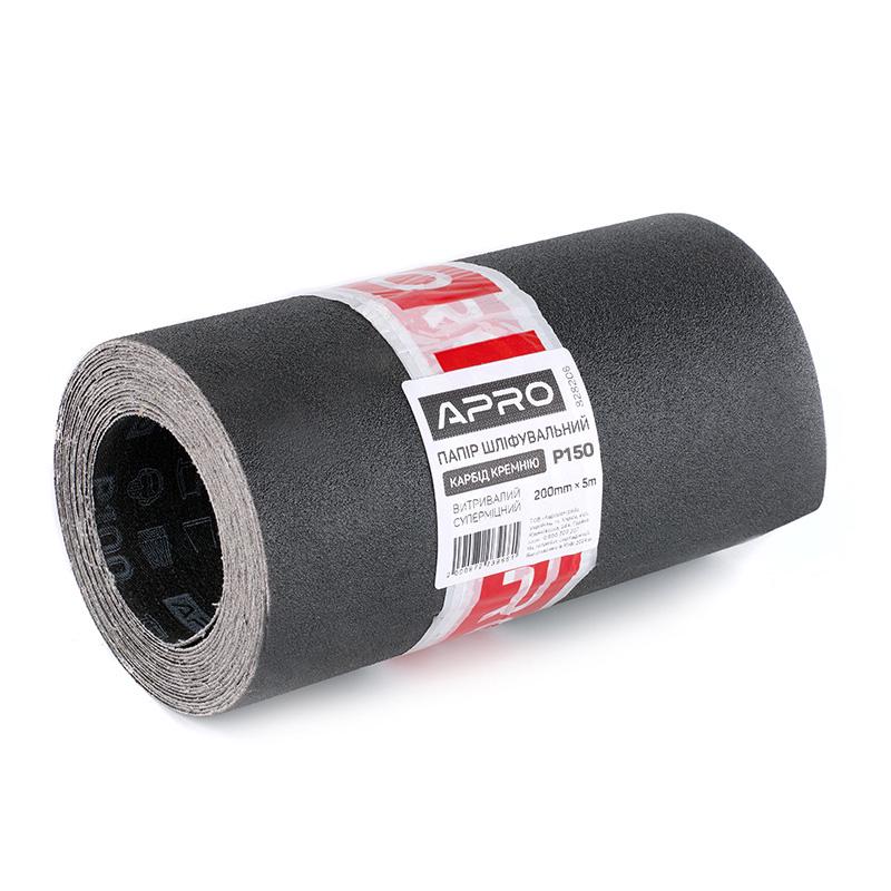 Бумага шлифовальная Apro тканевая Ultra выносливый карбид кремния 200 мм x 5 м P150 (828206)