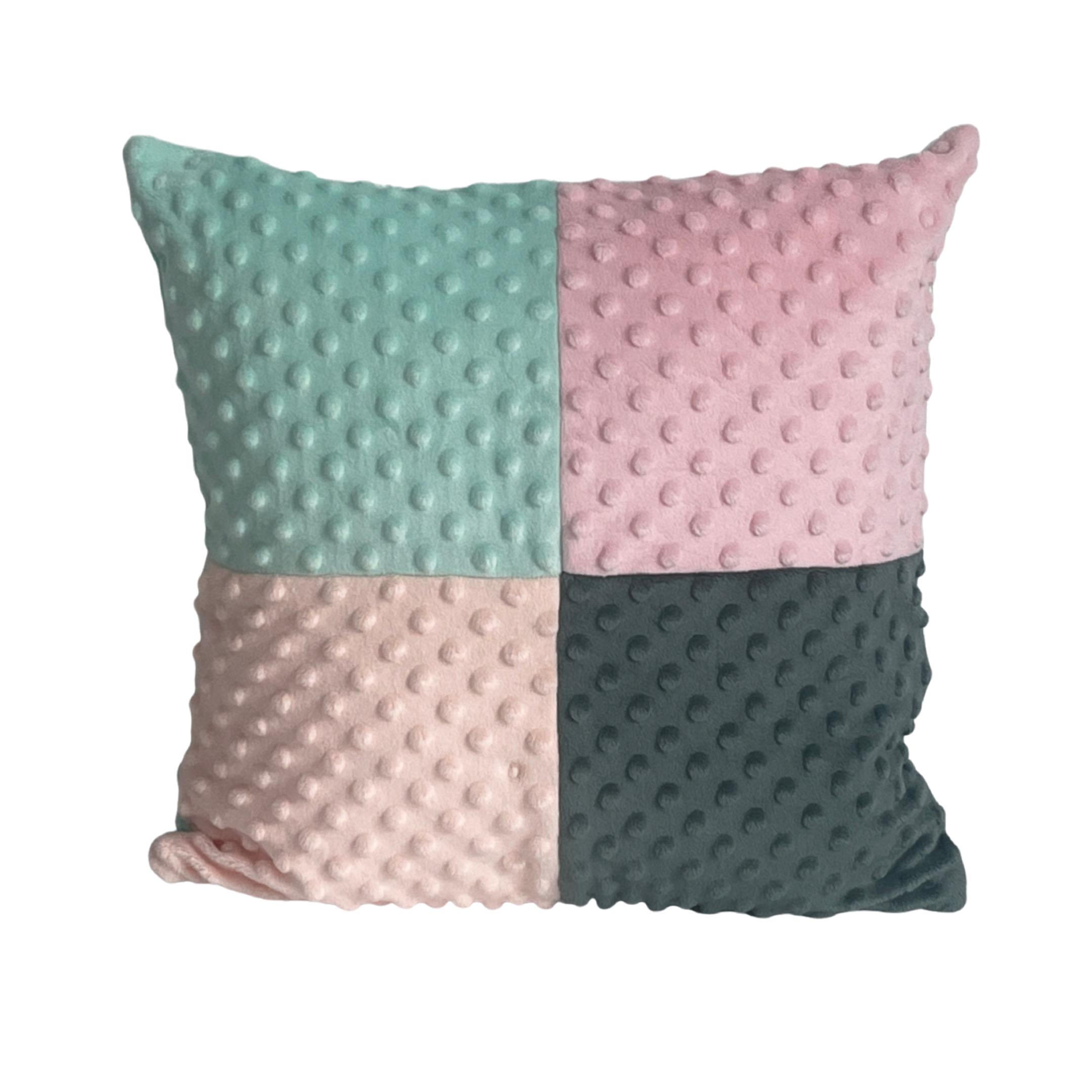 Подушка плюшевая декоративная MinkyHome 40х40 см Мятно-розовый (3005-06-31-36)