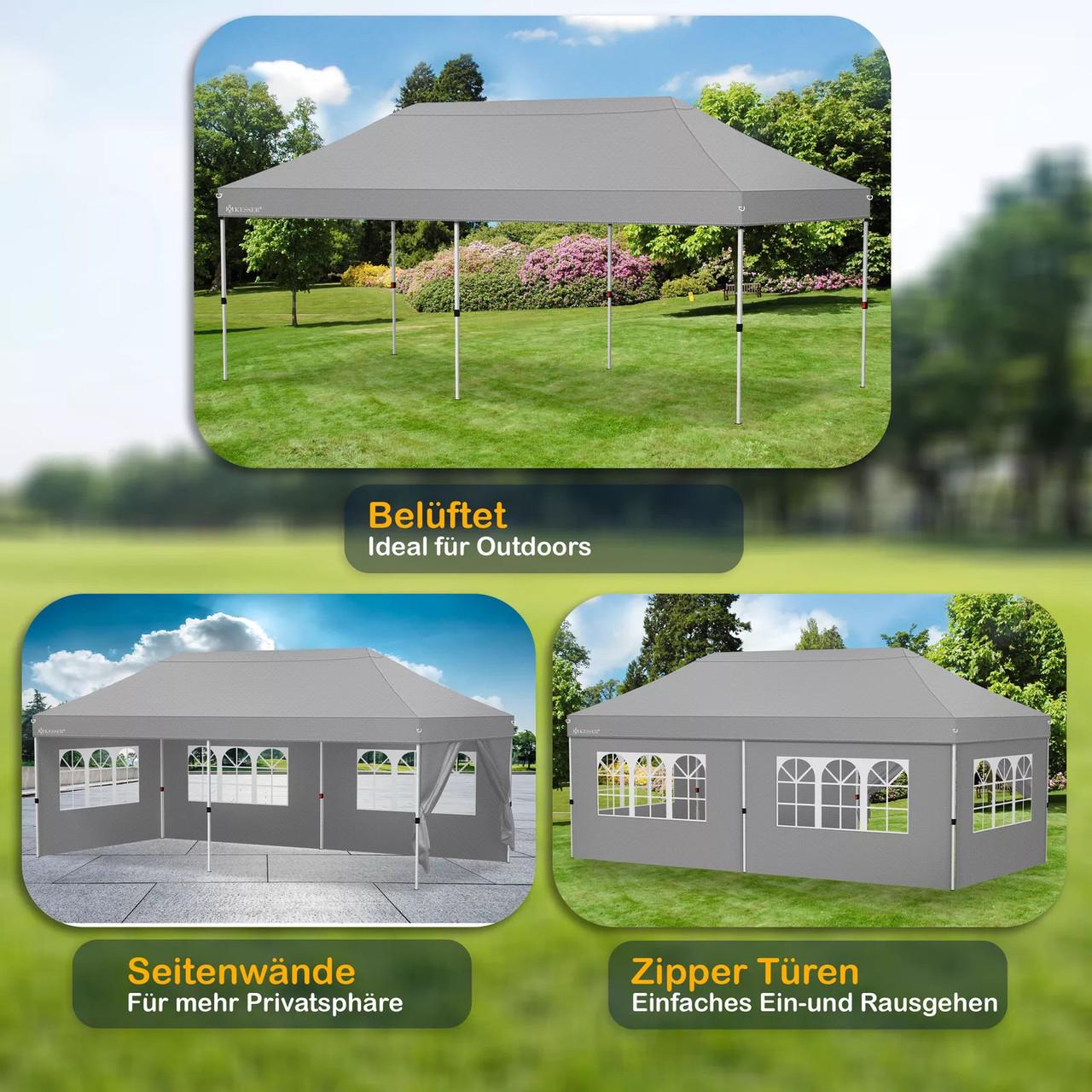 Павільйон садовий KESSER 6x3 м UV50+ Світло-сірий - фото 5 Павільйон садовий KESSER 6x3 м UV50+ Світло-сірий - фото 5