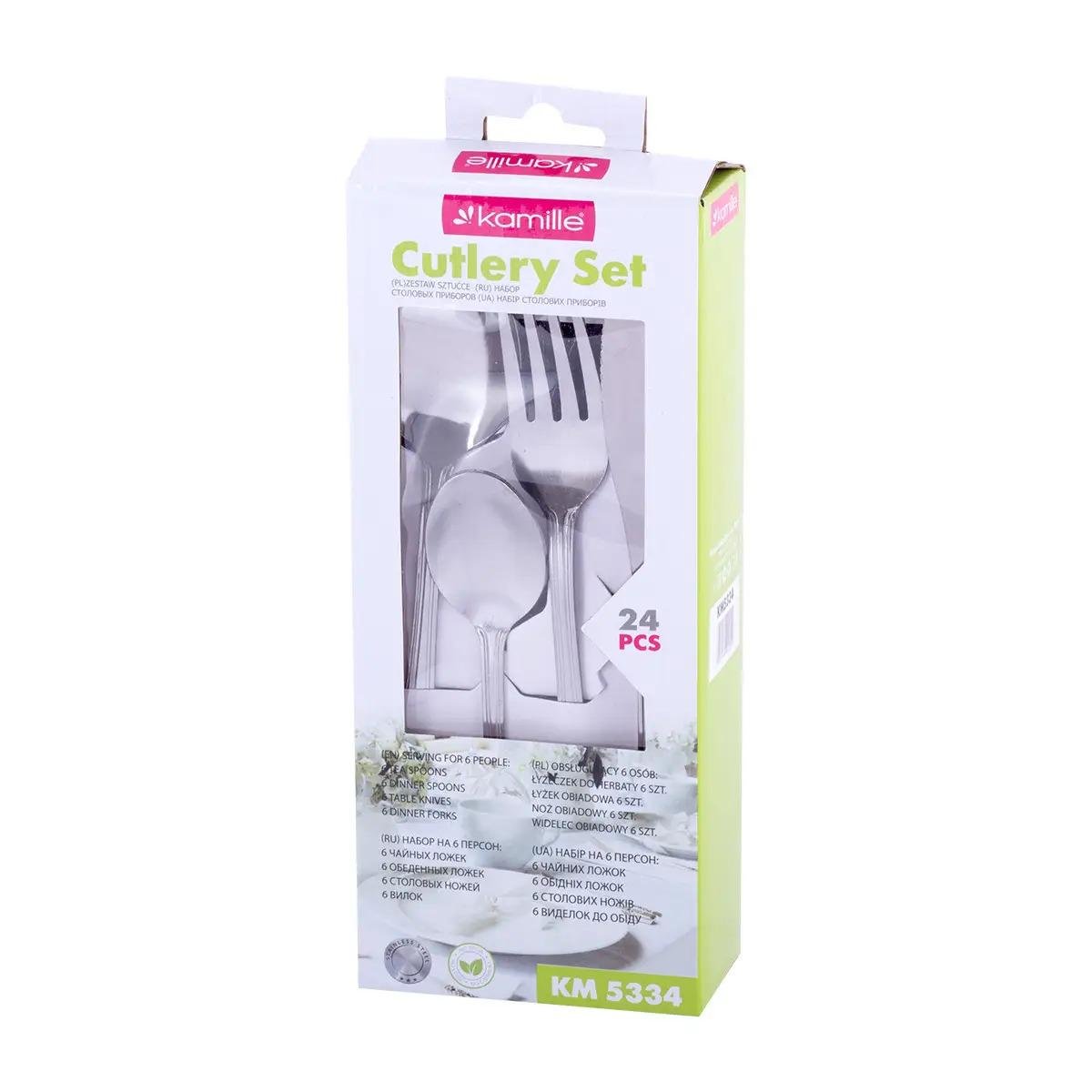 Набір столових приладів Kamille KM-5334 24 пр. (110939) - фото 2 Набір столових приладів Kamille KM-5334 24 пр. (110939) - фото 2