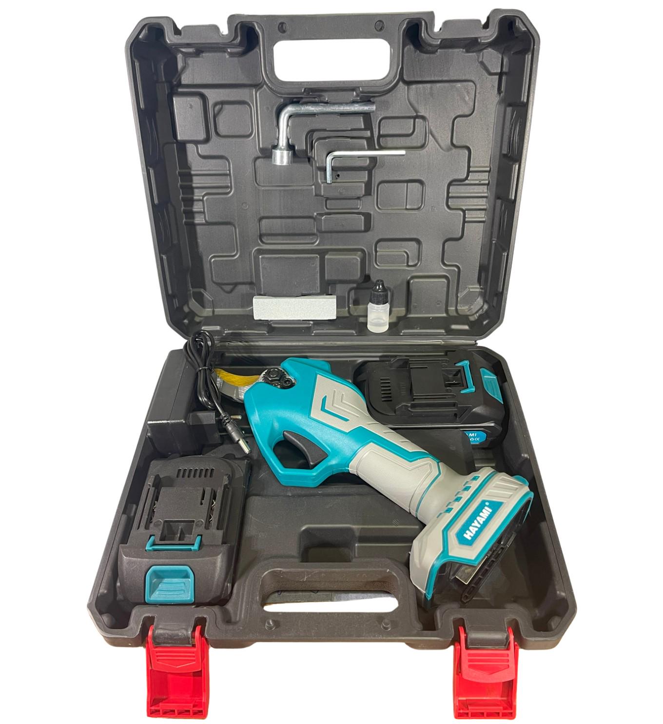 Секатор аккумуляторный бесщеточный HAYAMI 2 АКБ лезвие SK5 LED экран (25030869) - фото 6