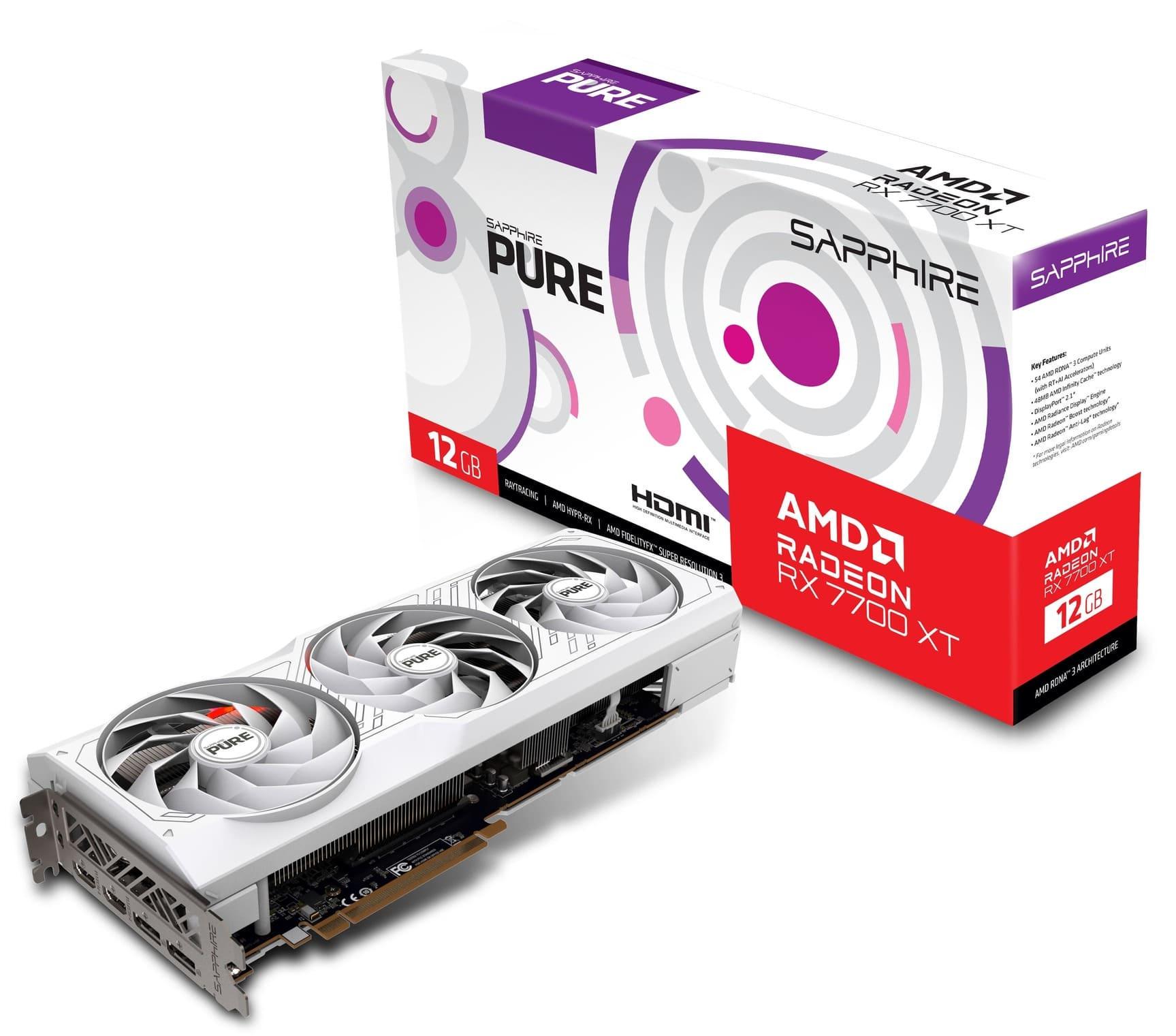 Відеокарта Sapphire AMD Radeon Rx7700xT PURE GAMING OC 12GB 11335-03-20G GDDR6 192 bit PCI-E 4,0x16 - фото 2