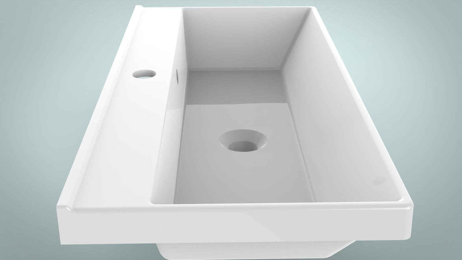 Умывальник Аmidicon RUBICON 70х35 см Белый (27984188) - фото 3