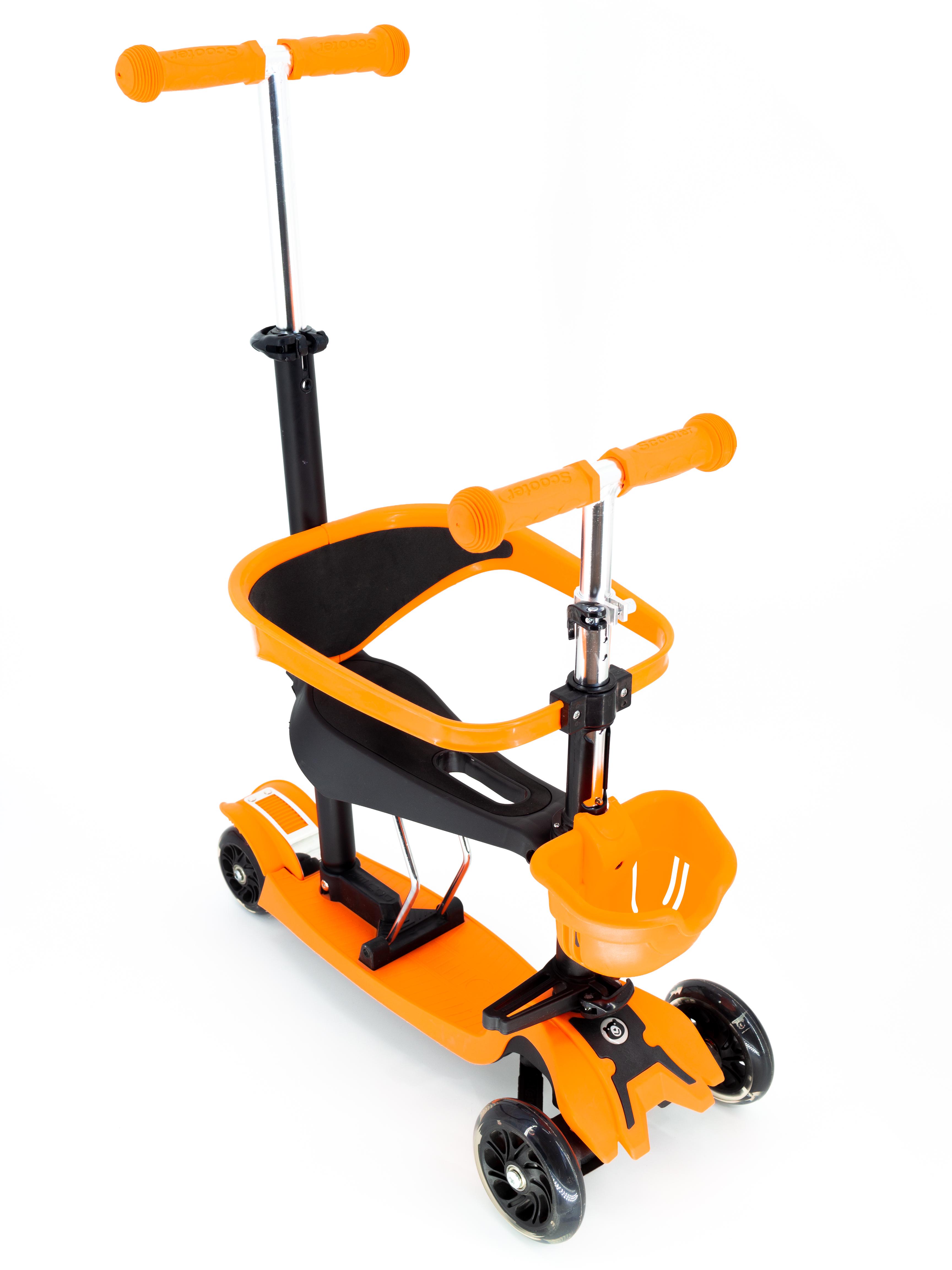 Самокат зі спинкою та бортиком Scooter Pro BM5 Помаранчевий (7562796)