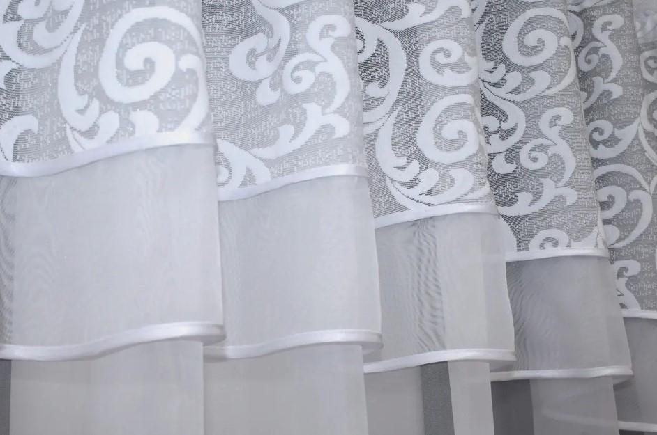 Фіранка арка на кухню 280х170 см Білий (036к) - фото 4 Фіранка арка на кухню 280х170 см Білий (036к) - фото 4