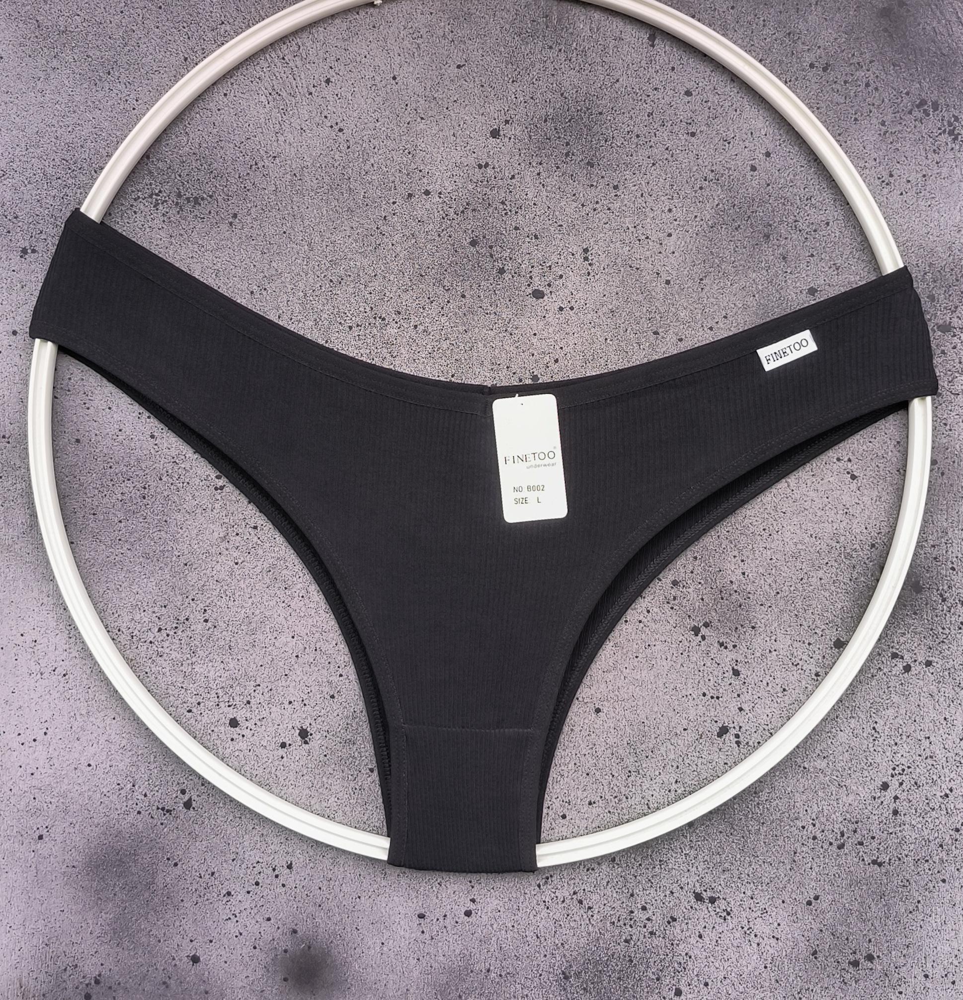 Трусы женские Finetoo бразилианы в рубчик L на 100-108 (0002)