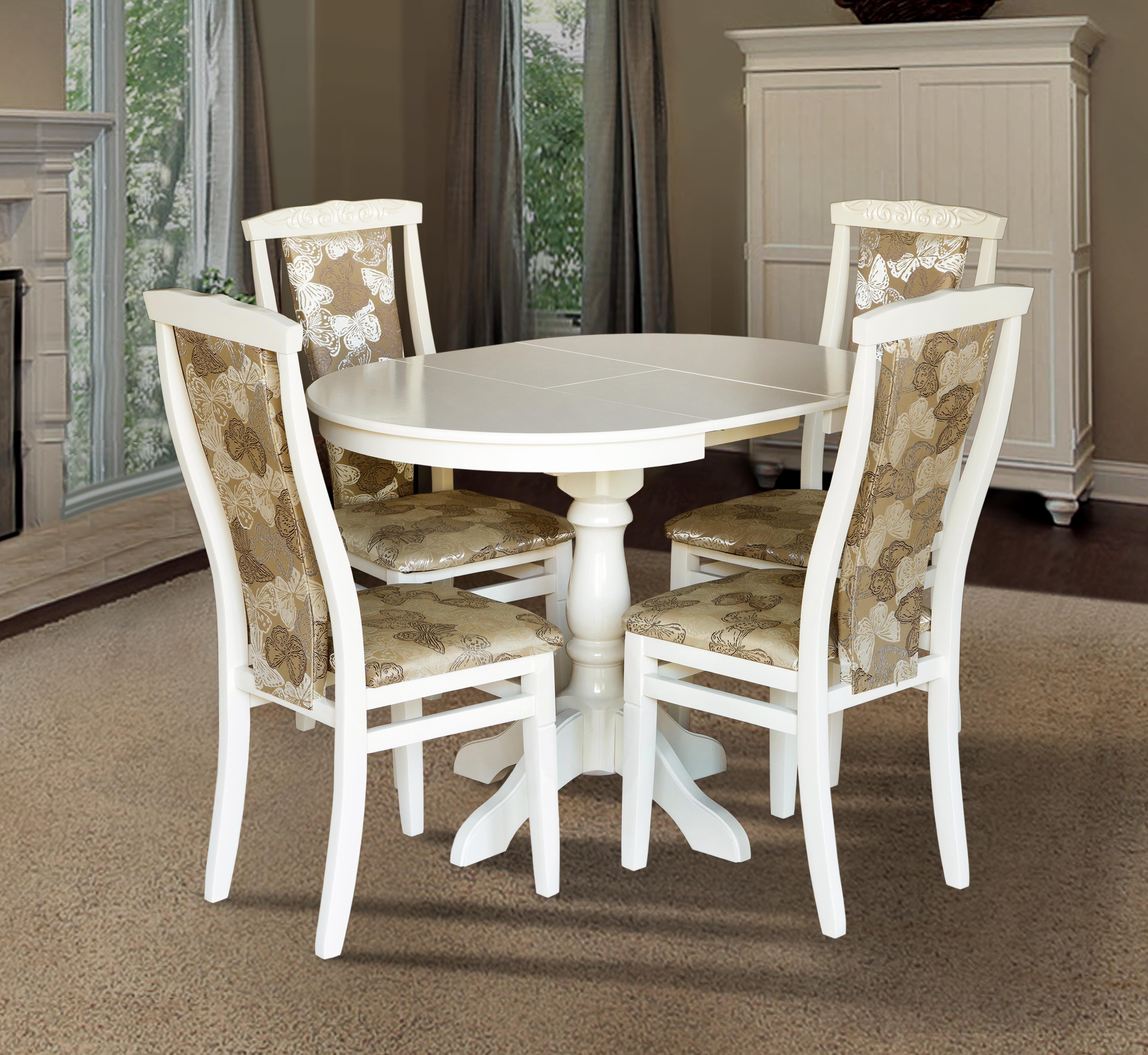 Обеденный стол Карпаты Чумак-2 D 800/300 мм Слоновая кость (GAА0016963) - фото 2 Обеденный стол Карпаты Чумак-2 D 800/300 мм Слоновая кость (GAА0016963) - фото 2