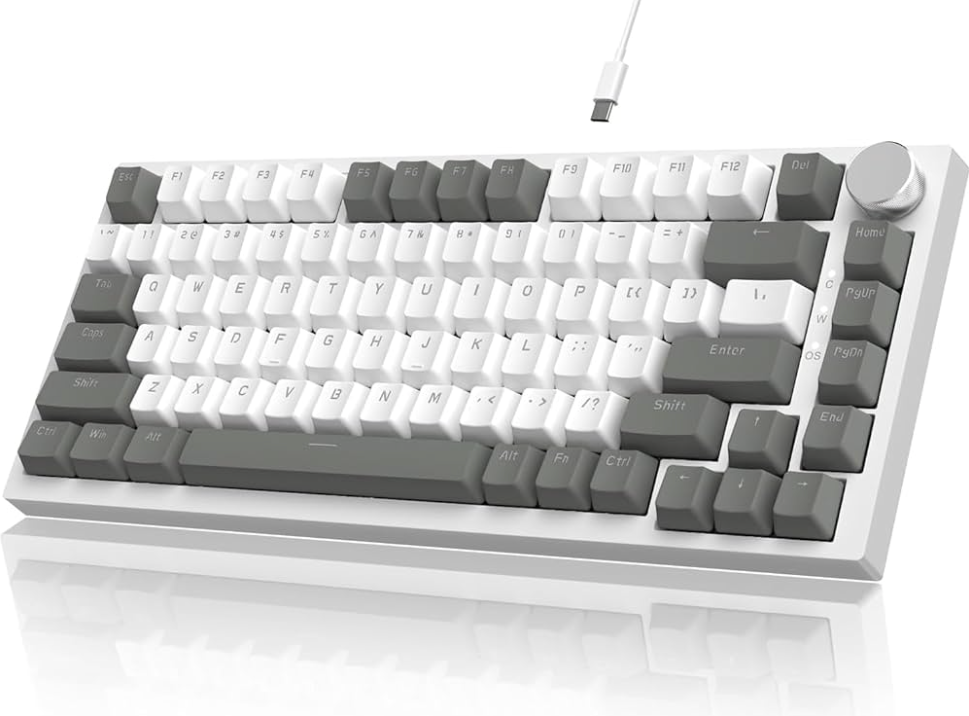Клавиатура механическая проволока Ajazz Ak820 с подсветкой и поддержкой Серо-белый
