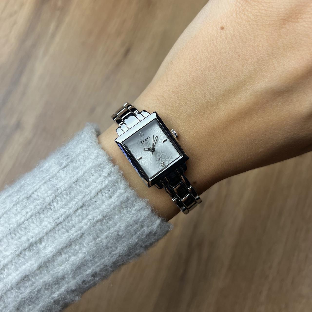 Годинник жіночий металевий Skmei Сріблястий (z070-1) - фото 2 Годинник жіночий металевий Skmei Сріблястий (z070-1) - фото 2