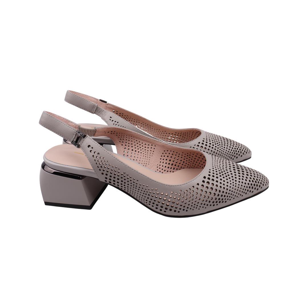 Туфли женские Polann из кожи р. 37 Серый (200-22LT)