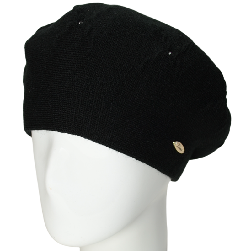 Берет женский Lirus Клара двойной на стойке Черный