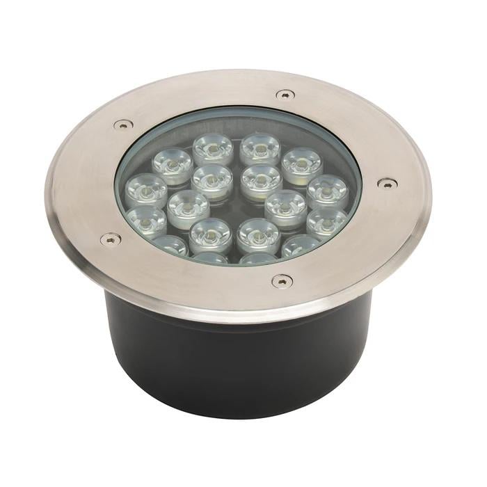 Тротуарный светильник круглый HOROZ ELECTRIC AZUR-18 LED 18W 1800 Lm 85-265V IP67 d 180 мм Хром матовый (079-029-0018-010)