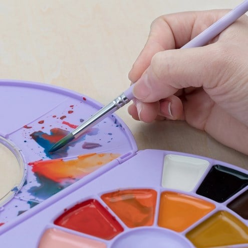 Краски акварельные HIMI Professional 24 цвета с кистью Сиреневая коробка - фото 5 Краски акварельные HIMI Professional 24 цвета с кистью Сиреневая коробка - фото 5