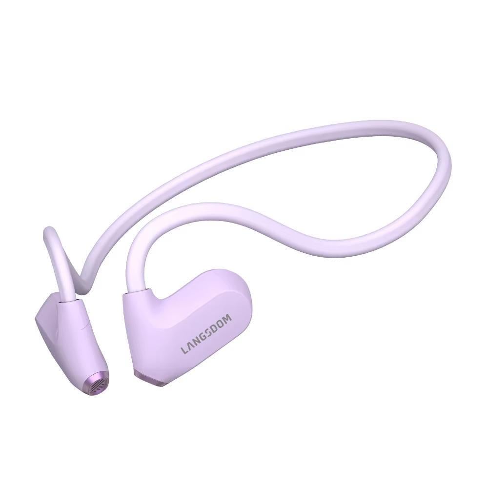 Наушники костные беспроводные Langsdom BE24 16 GB MP3-плеером Bluetooth Фиолетовый (747377)