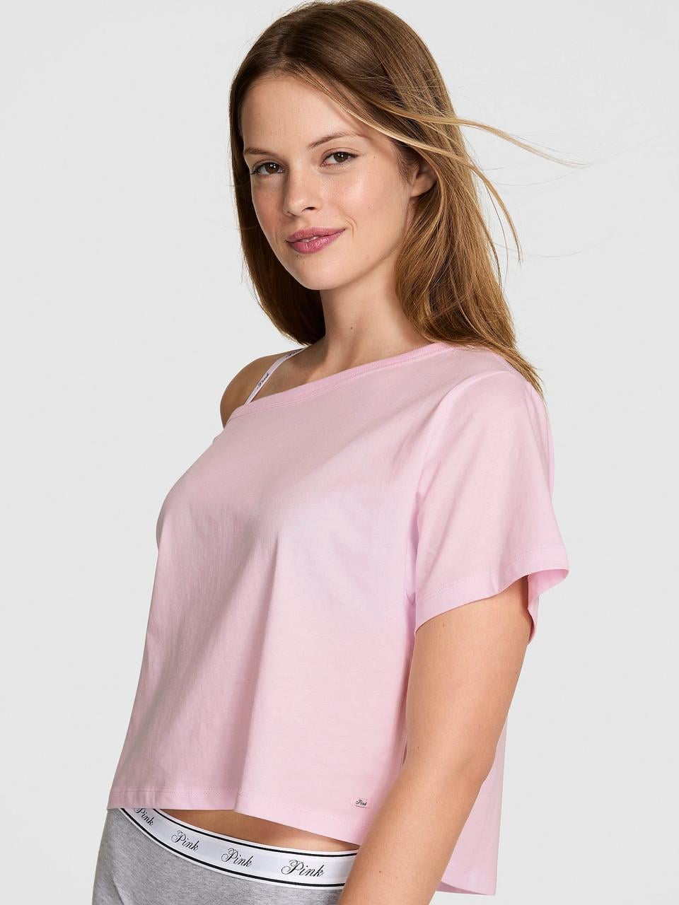 Футболка женская Victoria's Secret Slouchy Cropped Sleepshirt L Розовый (1256695843) Футболка женская Victoria's Secret Slouchy Cropped Sleepshirt L Розовый (1256695843)