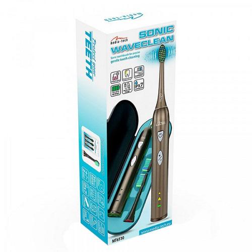 Зубна щітка електрична Media-Tech MT6510 SONIC WAVECLEAN для дорослих 2 режими/таймер Чорний (573287) - фото 5 Зубна щітка електрична Media-Tech MT6510 SONIC WAVECLEAN для дорослих 2 режими/таймер Чорний (573287) - фото 5