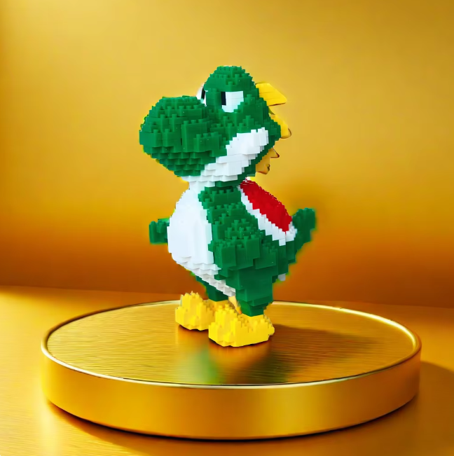 Конструктор дитячий динозавр Mario Yoshi Зелений - фото 2