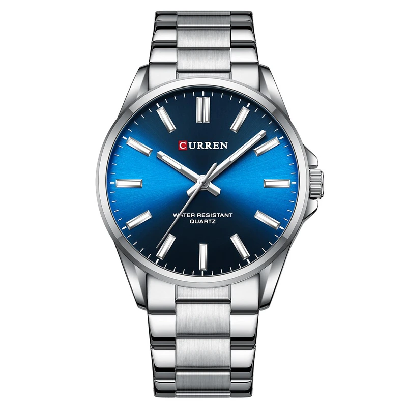 Наручний годинник Curren 9090 Silver/Blue