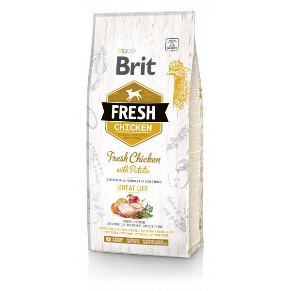 Корм сухой Brit Fresh Chicken/Potato 12 кг (170989/530731)