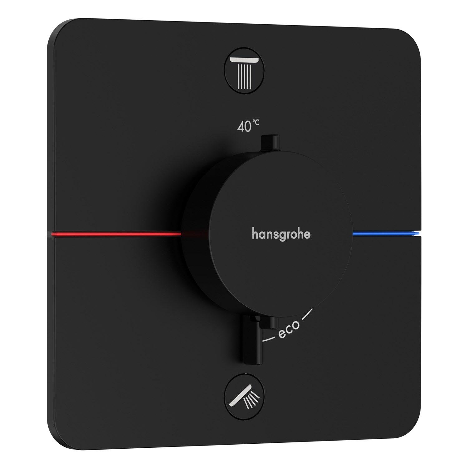 Смеситель скрытого монтажа Hansgrohe ShowerSelect 15583670+01500180 с термостатом Черный (271521)