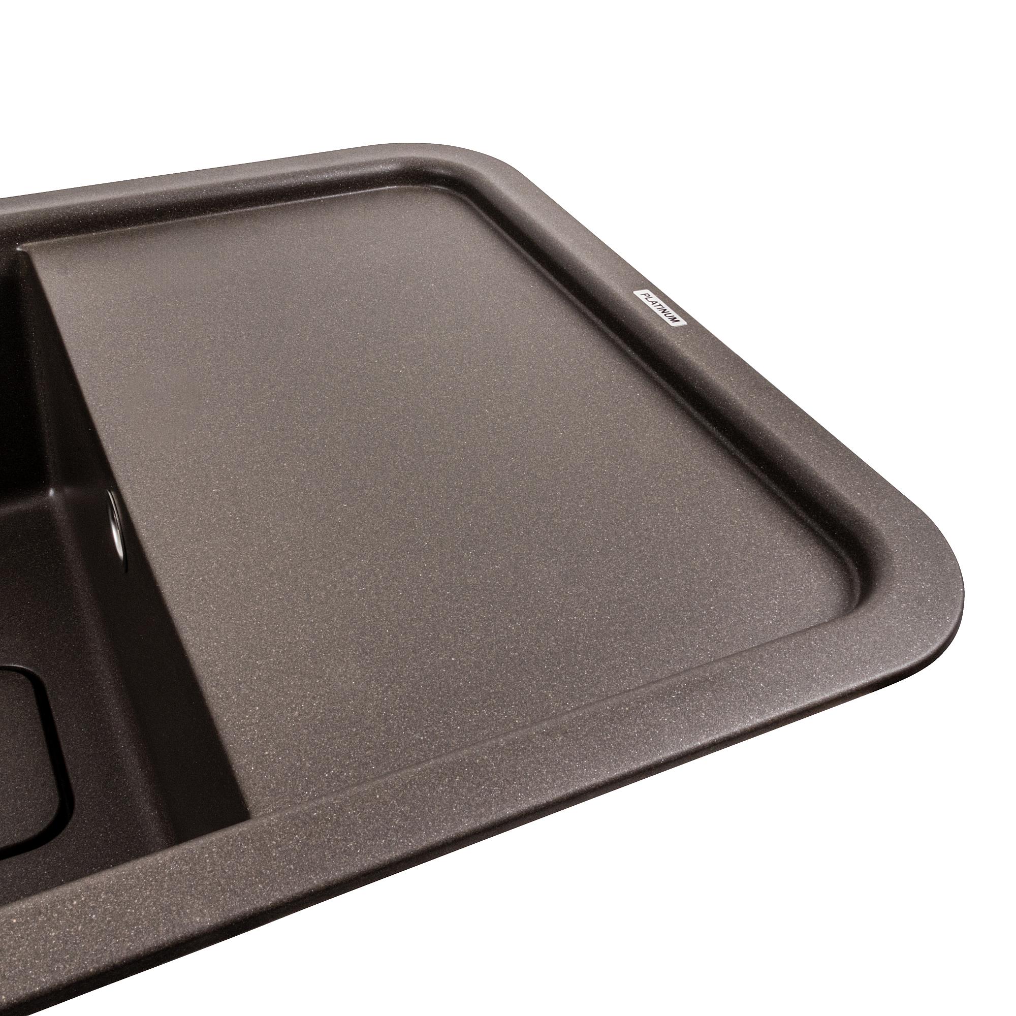 Мийка кухонна Platinum PLS-A39647 гранітна прямокутна 775x505 мм Коричневий (25963369) - фото 3 Мийка кухонна Platinum PLS-A39647 гранітна прямокутна 775x505 мм Коричневий (25963369) - фото 3