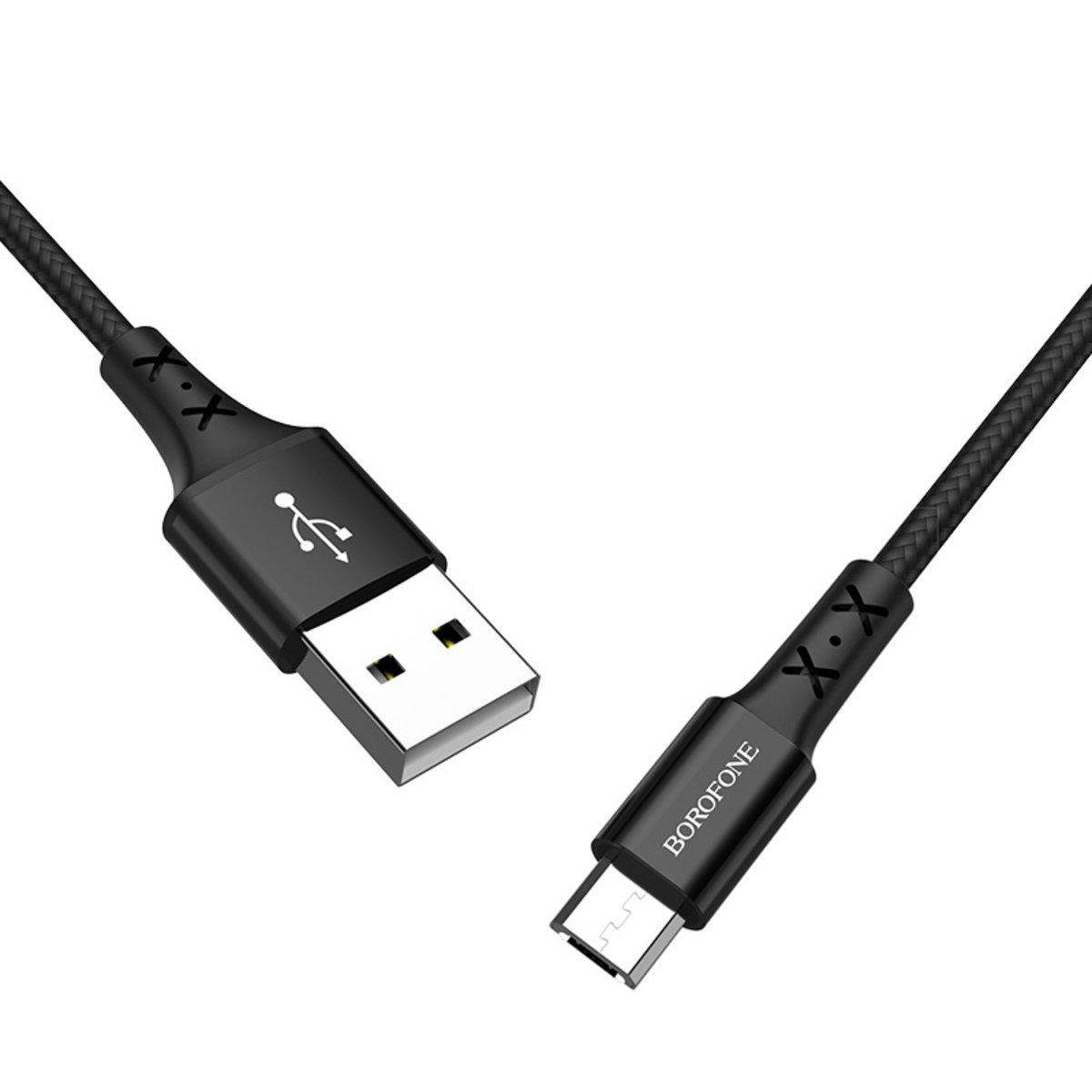 Кабель Borofone BX20 Enjoy USB To microUSB 2,4 A 1 м Black (BX20MB)