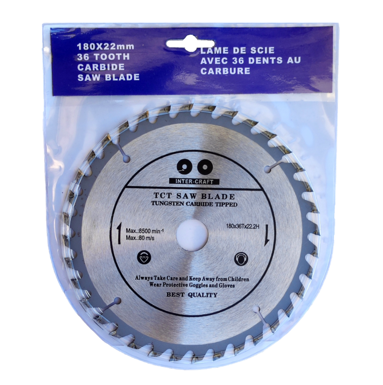 Диск пиляльний INTER - CRAFT 36T з напайками 180x22 мм (54314)