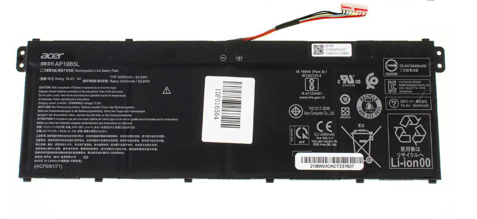 Аккумулятор для ноутбука Acer Aspire A517-52 3440 mAh 154V 53 Wh