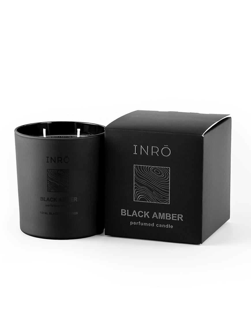 Парфумована свічка Black Аmber INRO чорна 250 мл