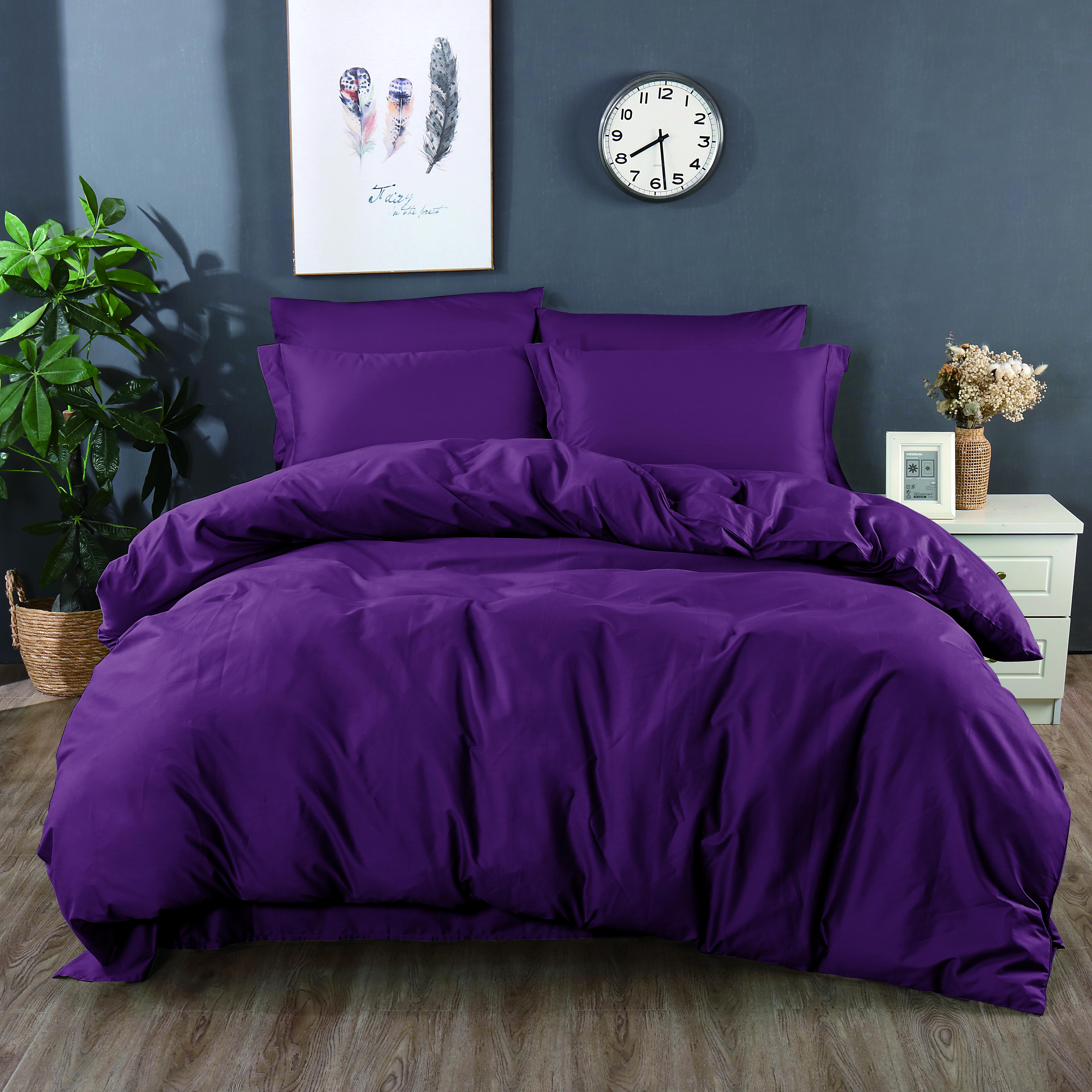 Комплект постельного белья египетский хлопок (сатин) Пурпур Word of Dream полуторное 150х215 см